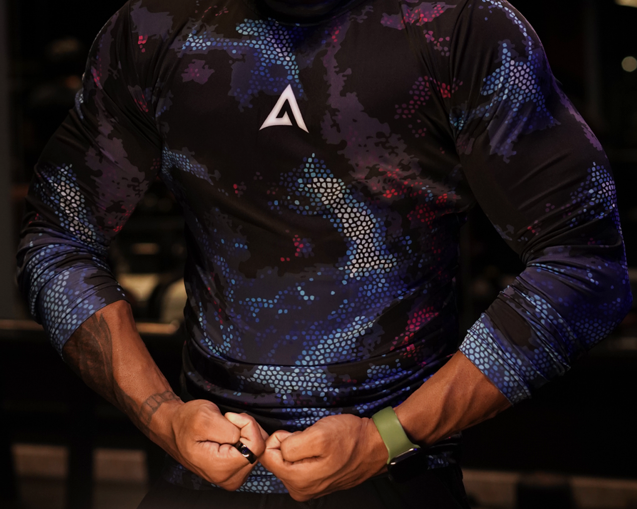 Galaxy Print Compression Shirt
